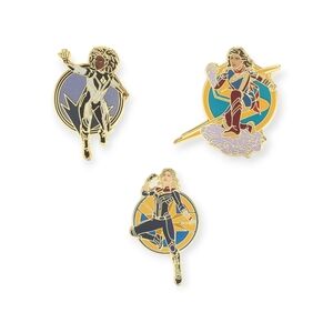 The Marvels 3 Pin Set Captain Marvel, Ms. Marvel, Photon